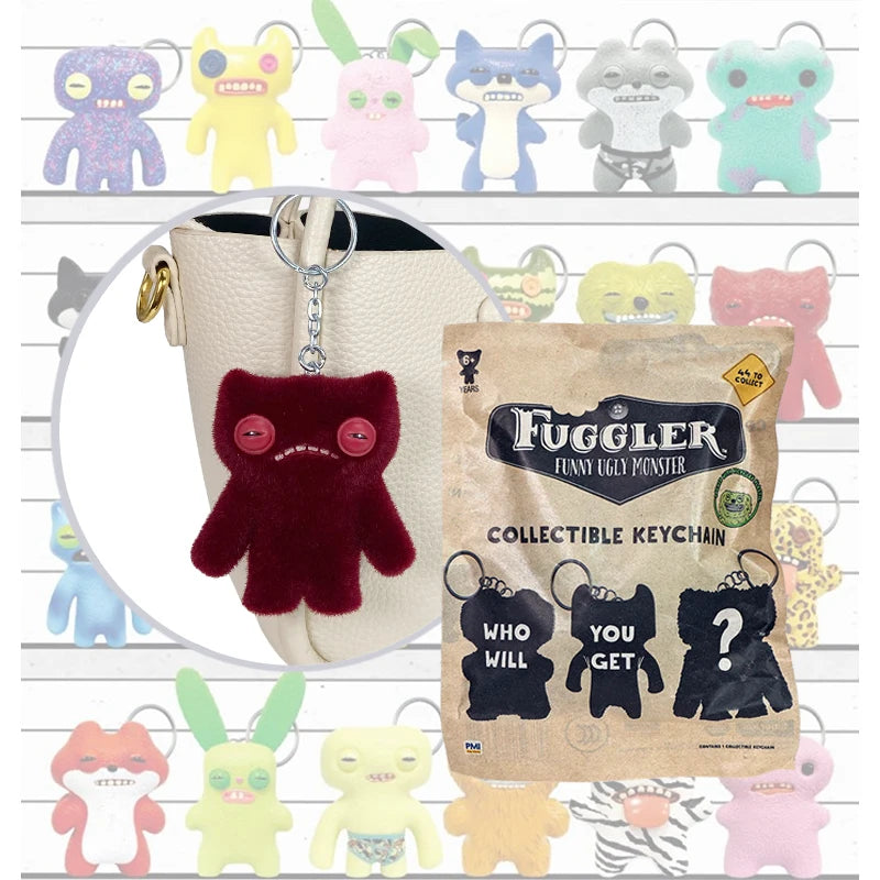 Original Fuggler Blind Bag Collectible Keyring — 6.5cm Funny Ugly Monster PVC Mini Figure