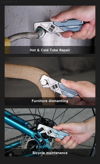 NexTool Light Wrench W2 Multitool – Folding Pliers, Large Spanner, Screwdriver & Portable EDC Home Repair Tool