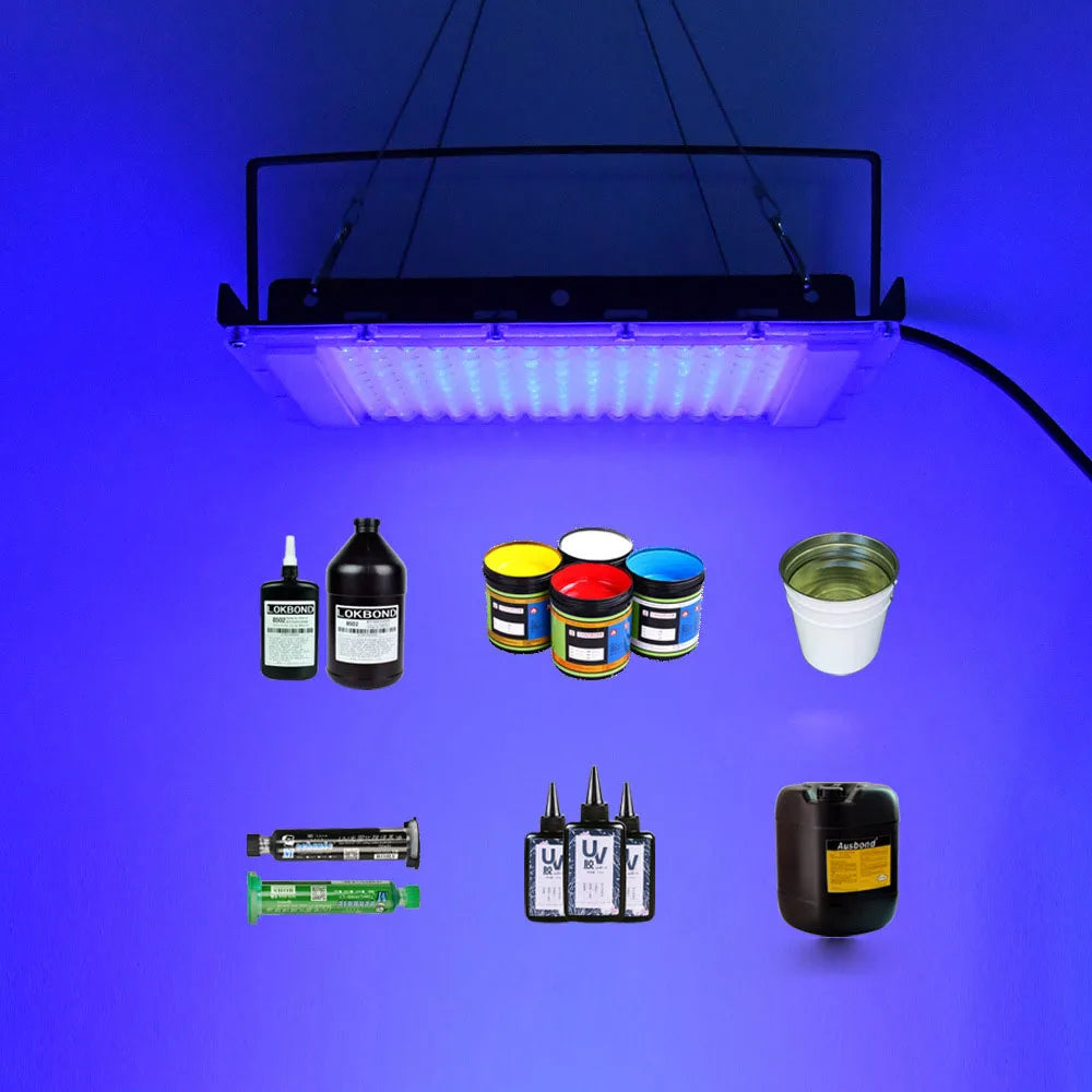 LED UV Curing Lamp — 100W/300W 365nm & 395nm Purple Light for Glue, Resin & Fluorescent Detection