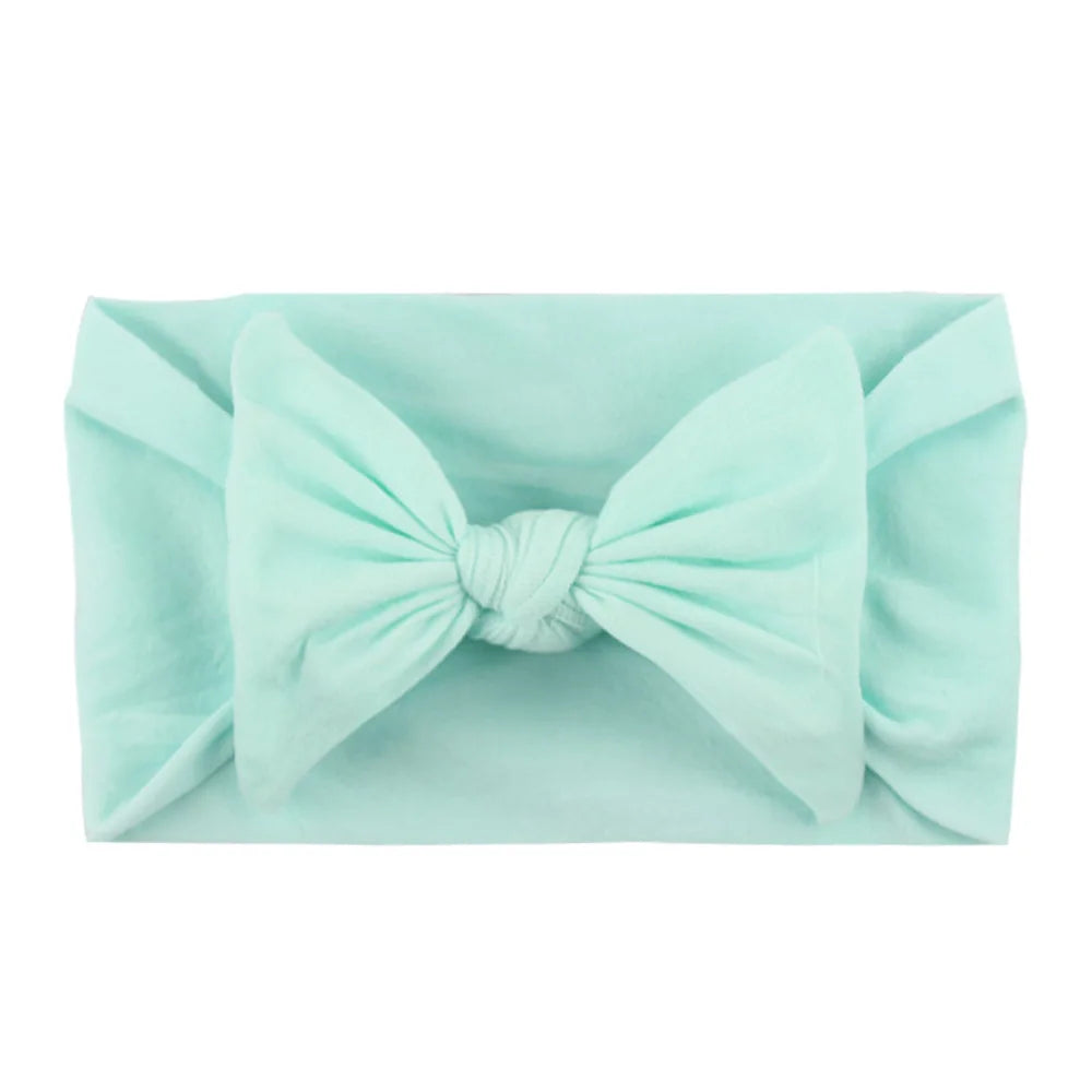 Baby Girls Rabbit Ear Bow Headband – Soft Knot Hairband for Newborns, Infants & Toddlers Photo Props