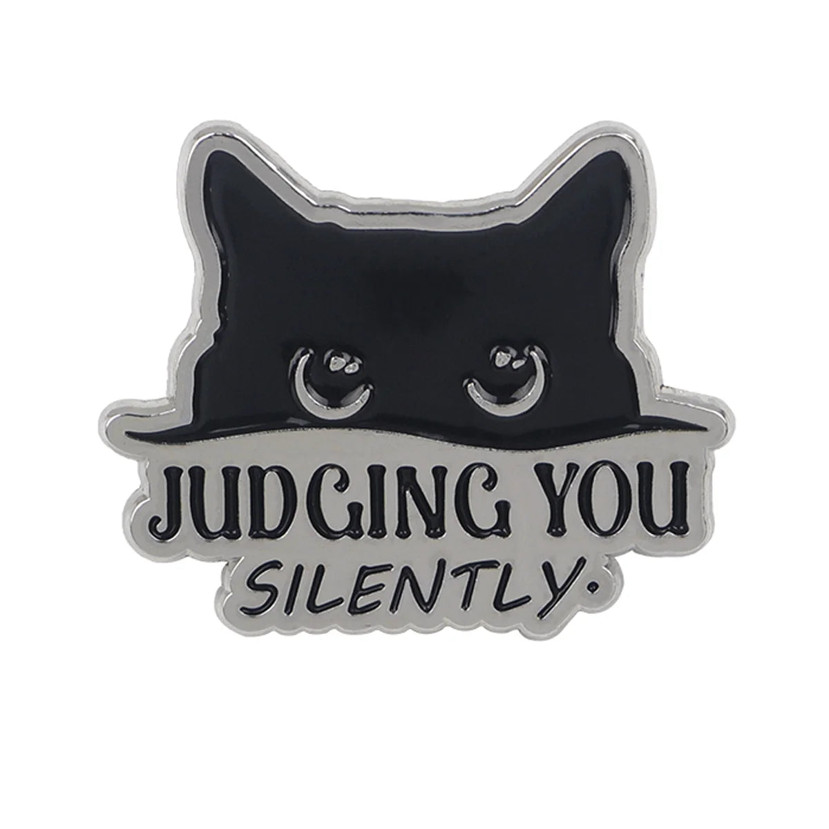 Cute Black Cat Enamel Pin – Animal Brooch Lapel Pin for Backpack, Clothing, Witch Jewelry & Halloween Gifts