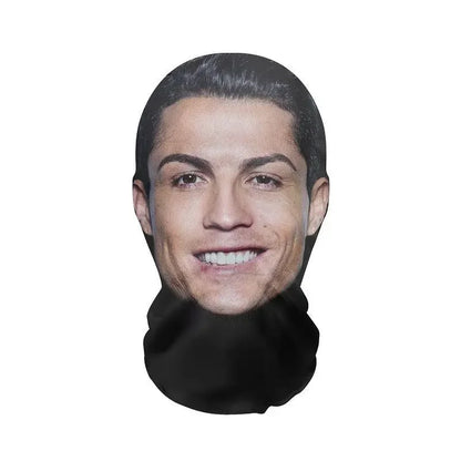 3D Printed Realistic Face Mask - Stretch Mesh Full Head Cosplay Balaclava for Role Play & Hip Hop Costume