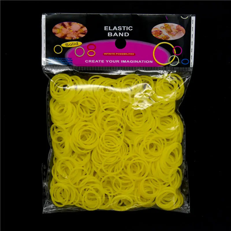 600 Colorful Rubber Loom Bands – DIY Elastic Bracelet Kit for Kids & Women Crafting