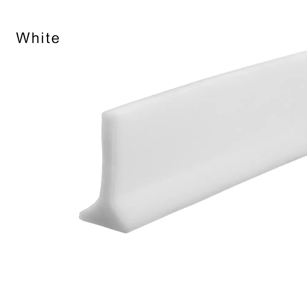 Flexible Silicone Water Stopper Strip - Self-Adhesive Shower Door Water Barrier for Bathroom Wet and Dry Separation