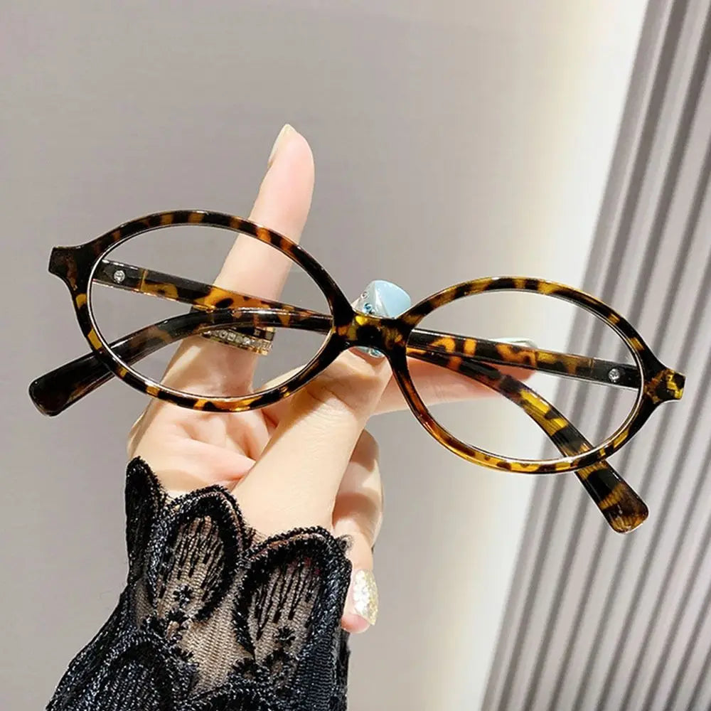 Y2K Retro Oval Frame Glasses for Women - Sweet & Cool Eyewear, Anti-Blue Light Reading & Computer Glasses