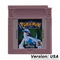 Pokemon GBC Game Cartridge — Red, Blue, Crystal, Gold, Green, Silver, Yellow 16-Bit for GB/SP