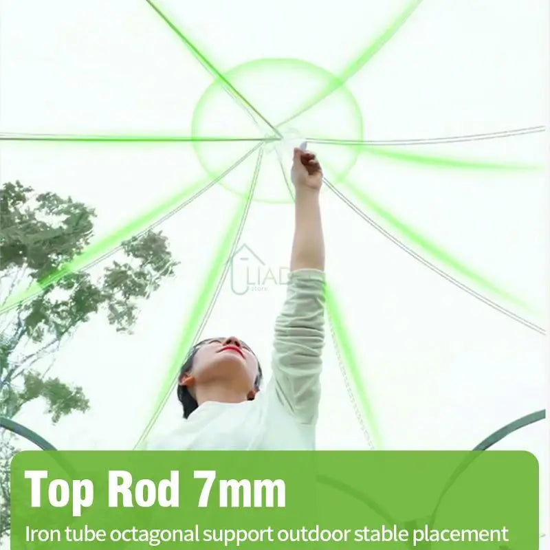 Camping Star Transparent Folding Tent – 4-8 Person Portable Spherical Tent, Rain/Windproof, Quick Opening for Outdoor Use
