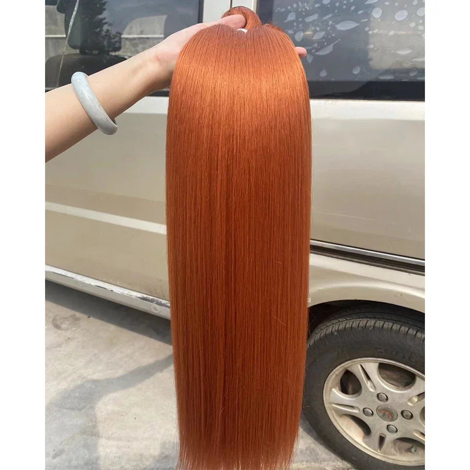 26" Ombre Straight Synthetic Hair Extensions – Smooth Weaving, Full Blue Hair Bundles from Root to End