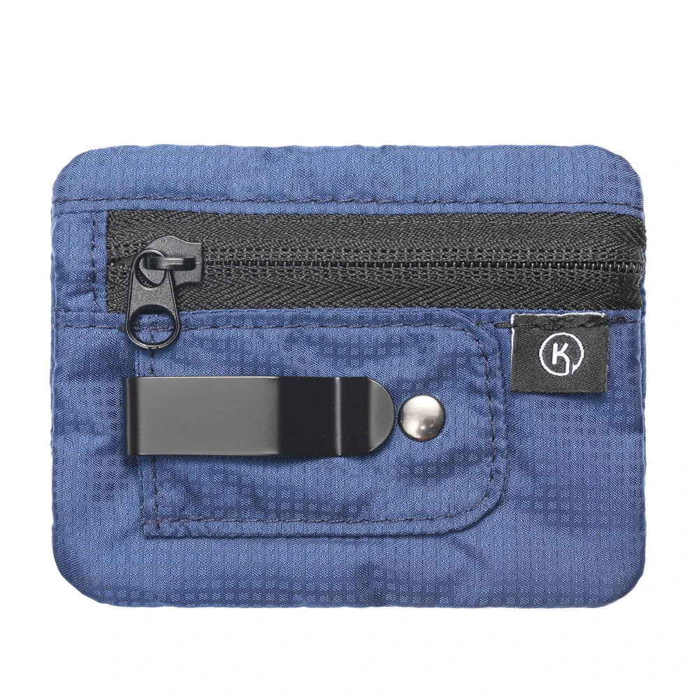 Men's Mini Credit Card Wallet & ID Holder - Slim Zipper Wallet with Coin Pocket