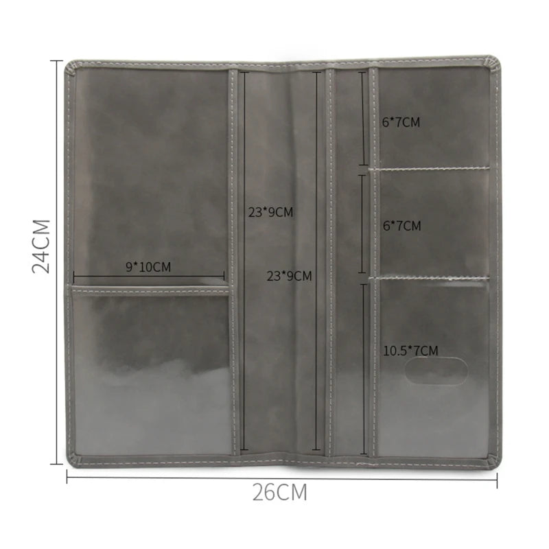 Car Registration & Insurance Holder – Leather Driving License Cover, Auto Documents Storage Bag & Credit Card Holder