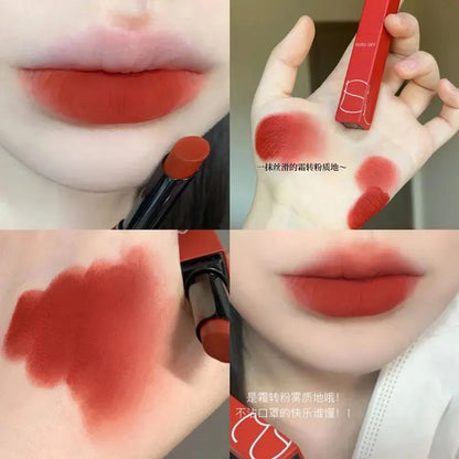 TX010 Thin Tube Matte Lipstick – Waterproof, Sweatproof, Long-Lasting Lip & Cheek Makeup