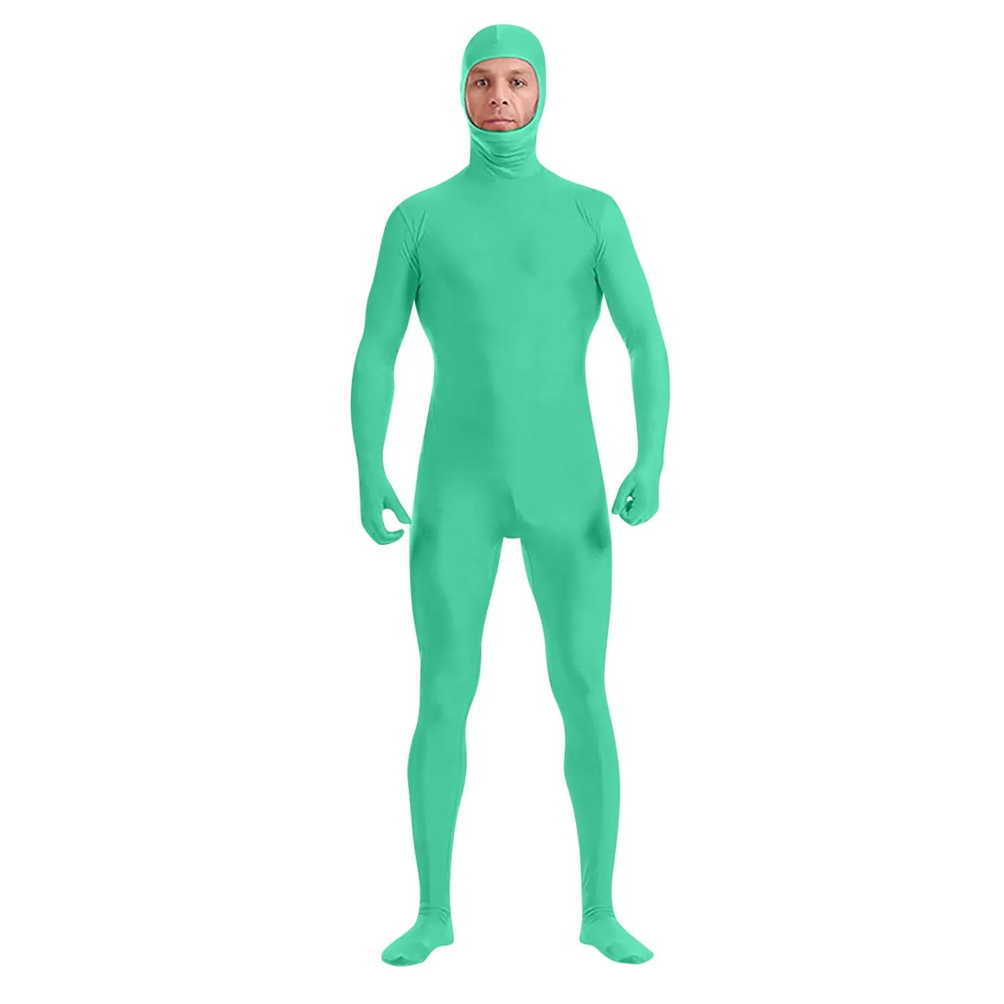 Full Body Zentai Suit for Men – Halloween Second Skin Tight Spandex Nylon Bodysuit Cosplay Costume