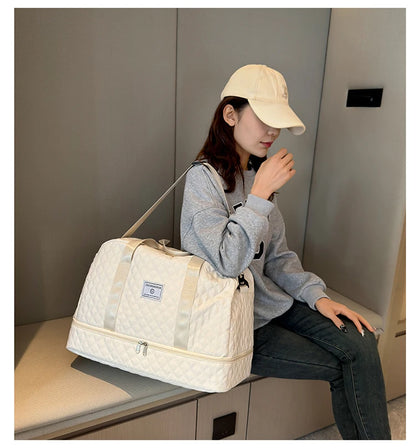 Short Trip Travel Bag – Large Capacity Waterproof Handbag with Dry & Wet Separation for Men & Women