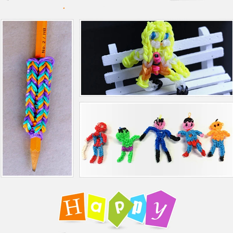 Loom Rubber Knitting Machine Kit – DIY Woven Bracelet Making Set for Kids, Hair Accessories & Gifts