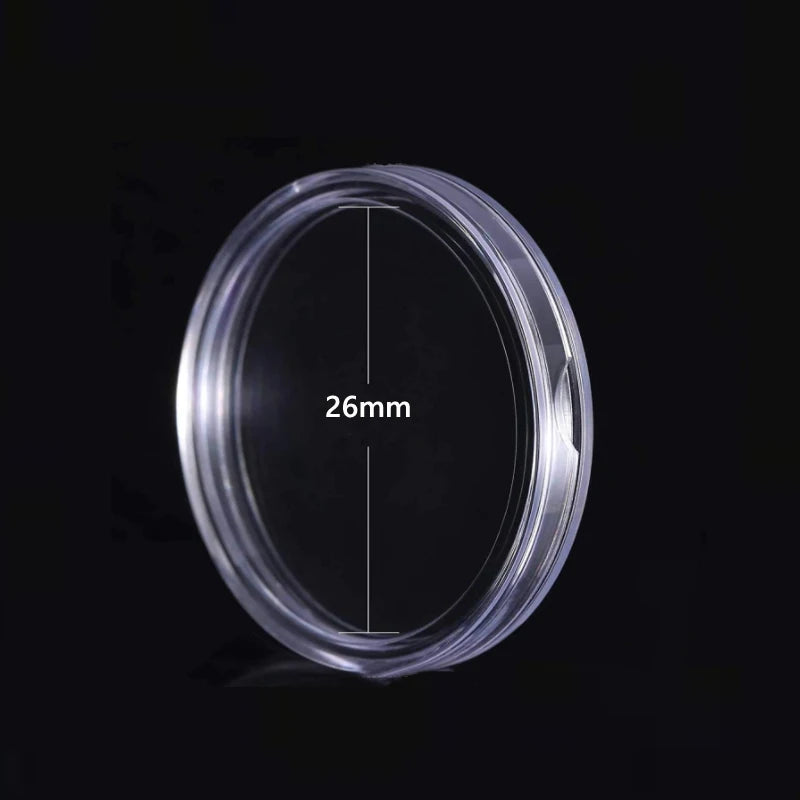 10/25pc Transparent Plastic Coin Capsules – 21-45mm Coin Storage and Collecting Case Holder