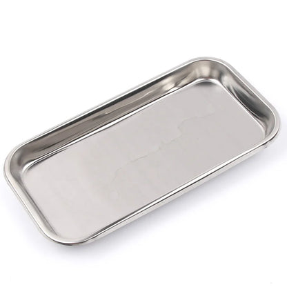 Stainless Steel Cosmetic & Tattoo Storage Tray – Surgical, Dental & Fake Nail Tool Organizer