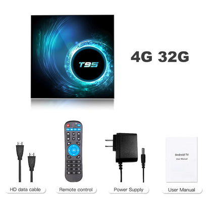 2024 T95 Plus Smart TV Box - Android 14, Allwinner H616, 4GB RAM, 64GB/128GB Storage, Dual WiFi, HD 6K Media Player