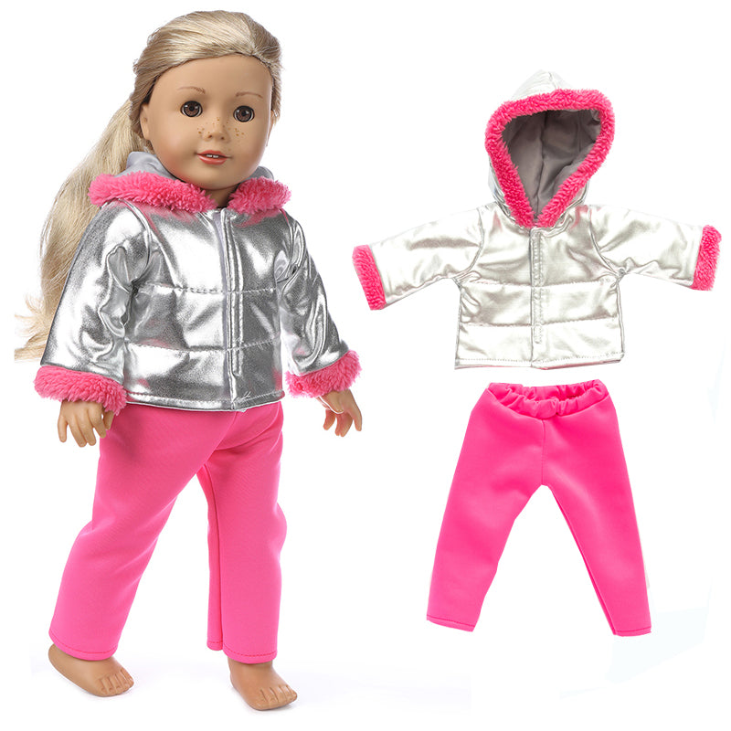 18-Inch Girl Doll Winter Coat – Jacket Outfit for 43cm Newborn Baby Dolls