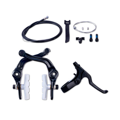 Funsea Bicycle U Brake Kit — Forged Alloy Lever with Transparent Pads, Inner & Outer Cable Housing, BMX Bike Accessories