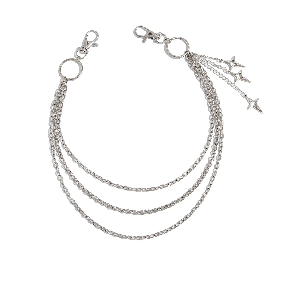 Punk Multilayer Star Pant Chain - Metal Hip Hop Waist Chain Keychain for Women, Jeans & Trendy Fashion Accessories