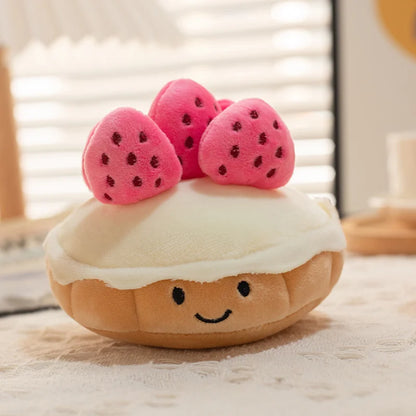 Cartoon Cake Plush Toy - Colorful Birthday Cake, Wedding Cake, Cookie, and Dessert Stuffed Doll for Cute Home Decor and Gifts