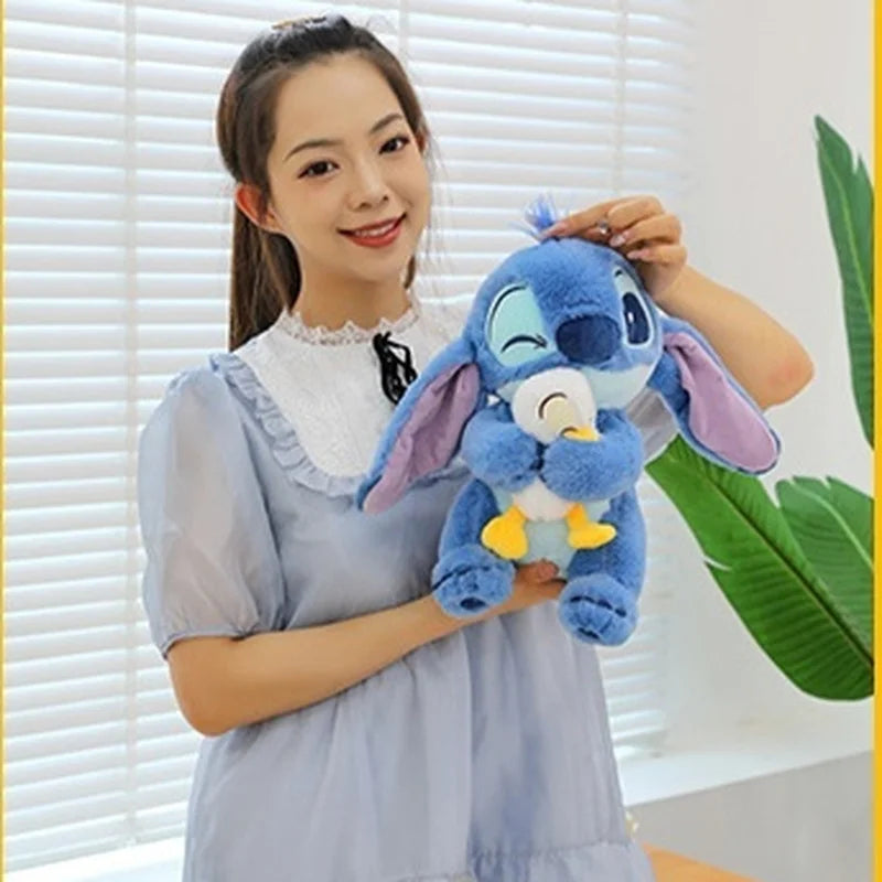 Disney 30cm Lilo & Stitch Plush Toy – Kawaii Stitch & Donald Duck Stuffed Dolls for Kids Christmas Gift