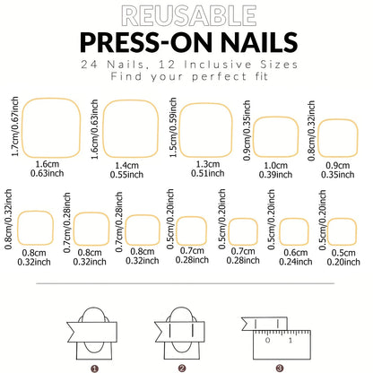 120pcs Short Square French Tip Press-On Toenails – Pink Soft Gel Full Cover False Toe Nail Tips with White Edge Nail Extensions
