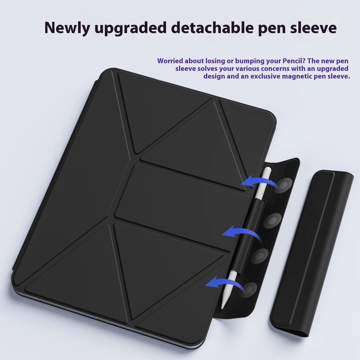 Smart Folio Case for iPad — Compatible with A16 2025 Air 7, 10th Gen 10.9″, Pro 11/13″, Air 4/5, M3/M5 Pro 11/13″