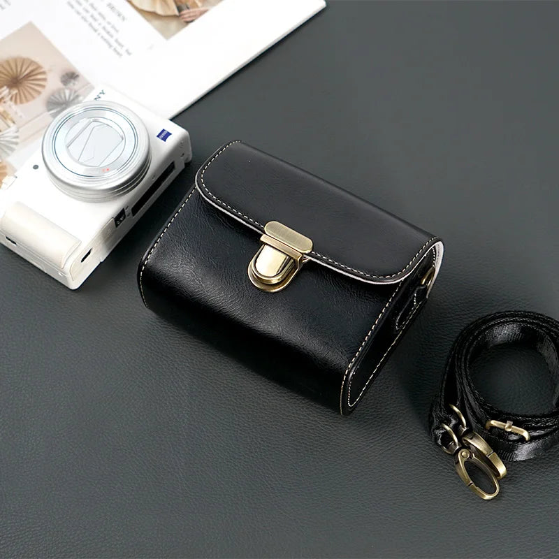 Small Camera Crossbody Bag – Universal Storage Pouch for Sony ZV-1, ZV-1F, ZV1 Mark II, Canon G7X, RX100, Shoulder Camera Cover