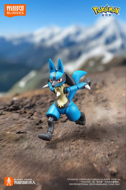 Original Blokees Pokemon Action Figures – Snorlax, Lucario, Cinderace & Scyther Anime Toys Gift
