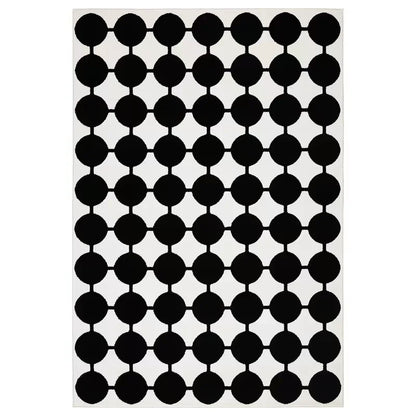 Black Stripe Plush Rug — Non-Slip Luxury Carpet for Living Room, Bedroom, Study, and Nordic Home Decor