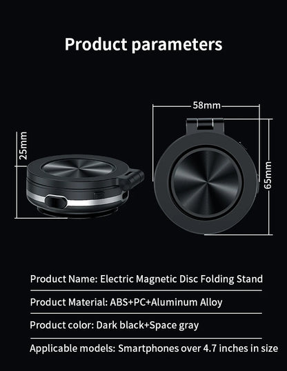 Intelligent Magsafe Car Mount – Magnetic Vacuum Mobile Phone Holder with Folding Swivel Stand and Strong Adsorption
