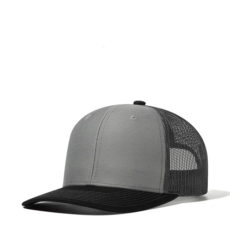 Custom Logo Snapback Hat - Embroidered Mesh Sports Cap for Men & Women, Adjustable Baseball Cap