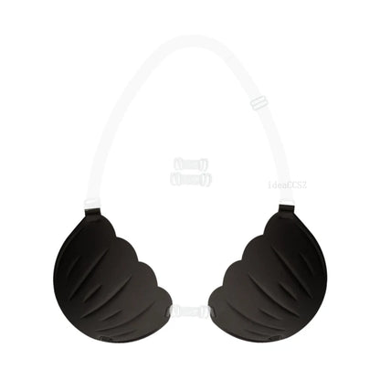 Adhesive Silicone Push-Up Bra - Invisible Backless Lingerie with Transparent Straps for Women