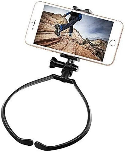 Hands-Free Neck Phone Holder - Adjustable Wearable Mount for iPhone, Samsung & GoPro