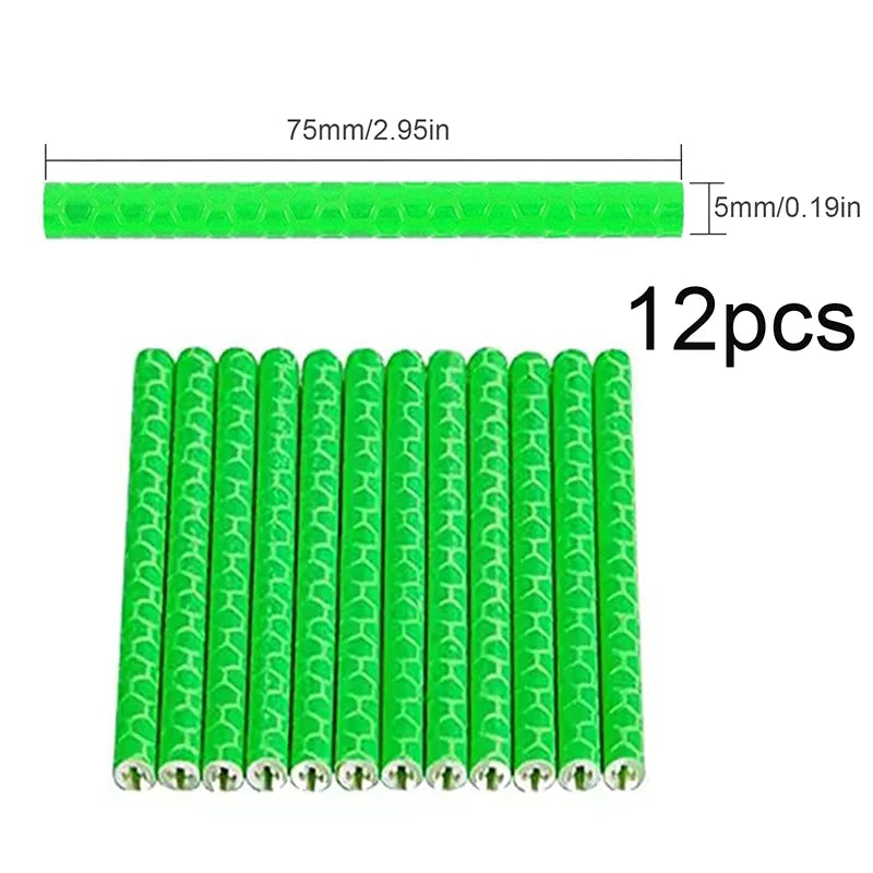 12-72pcs Bicycle Spoke Reflective Stickers - Colorful Wheel Safety Reflector Kit for DIY Bike Visibility & Protection