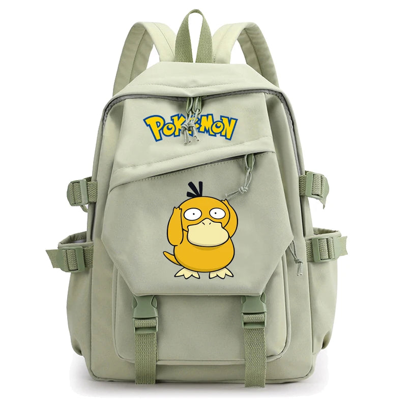 Pokemon Waterproof Women’s Backpack – Pikachu, Gengar, Snorlax Schoolbag for Girls & Students