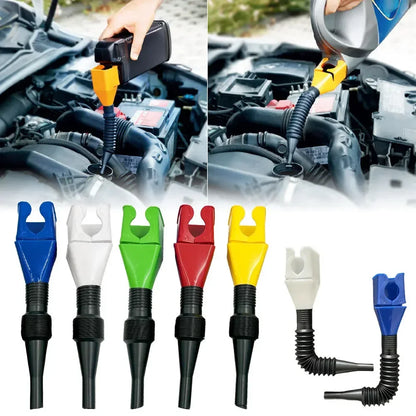 Foldable Flexible Oil Funnel Tool – Multi-Use Fuel & Gasoline Transfer Funnel for Cars & Motorcycles, Engine Refueling & Draining Plastic Filter Accessory