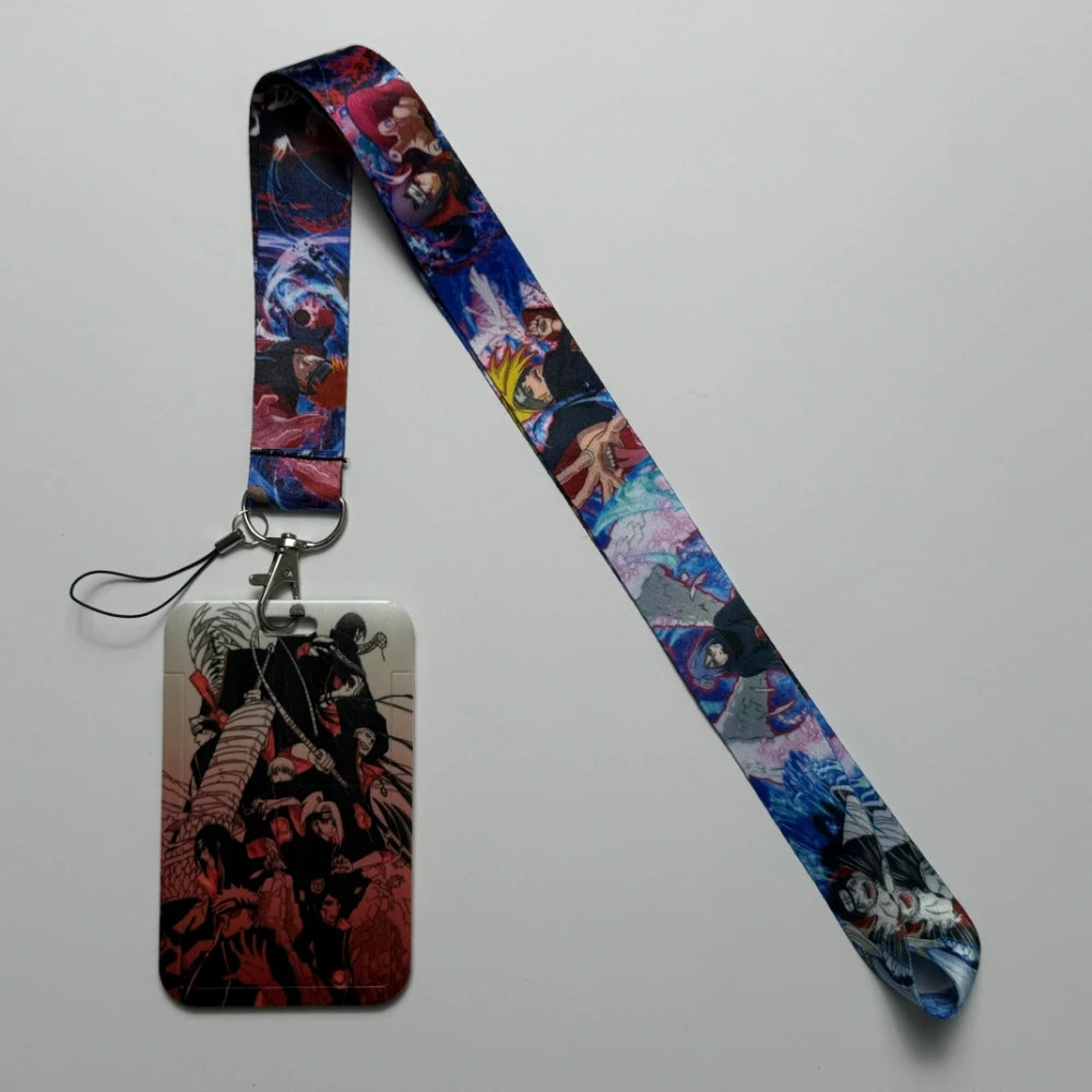 Japanese Anime Credential Holder Lanyard for Key, Card Badge, Gym Keychain Accessories