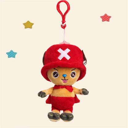 One Piece Plush Keychain Set — 14 Styles Including Tony Chopper, Luffy, Sanji, Sabo, Ace & Law | Anime Cartoon Stuffed Doll Pendant Gifts