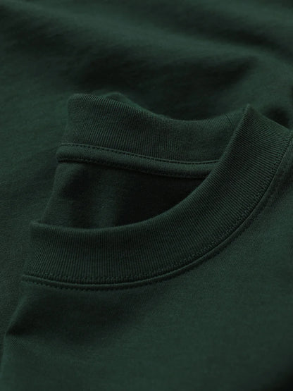 Heavy Cotton Oversized Men’s T-Shirt – 320g Solid Color Drop Shoulder Short Sleeve