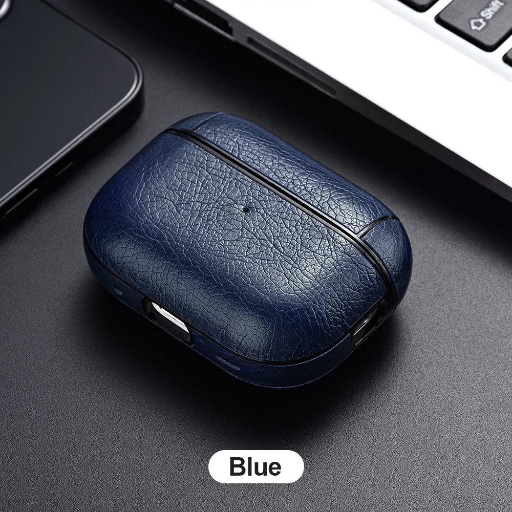 Leather Case for AirPods Pro 2 — Business Earphone Cover for Apple AirPods 3 & Pro 2nd Gen USB-C