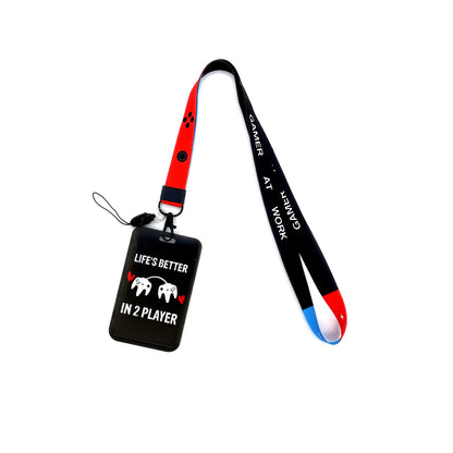 Gamer Card Holder Neck Strap Lanyard – Key, ID & Phone Badge Holder with Cool Hanging Rope