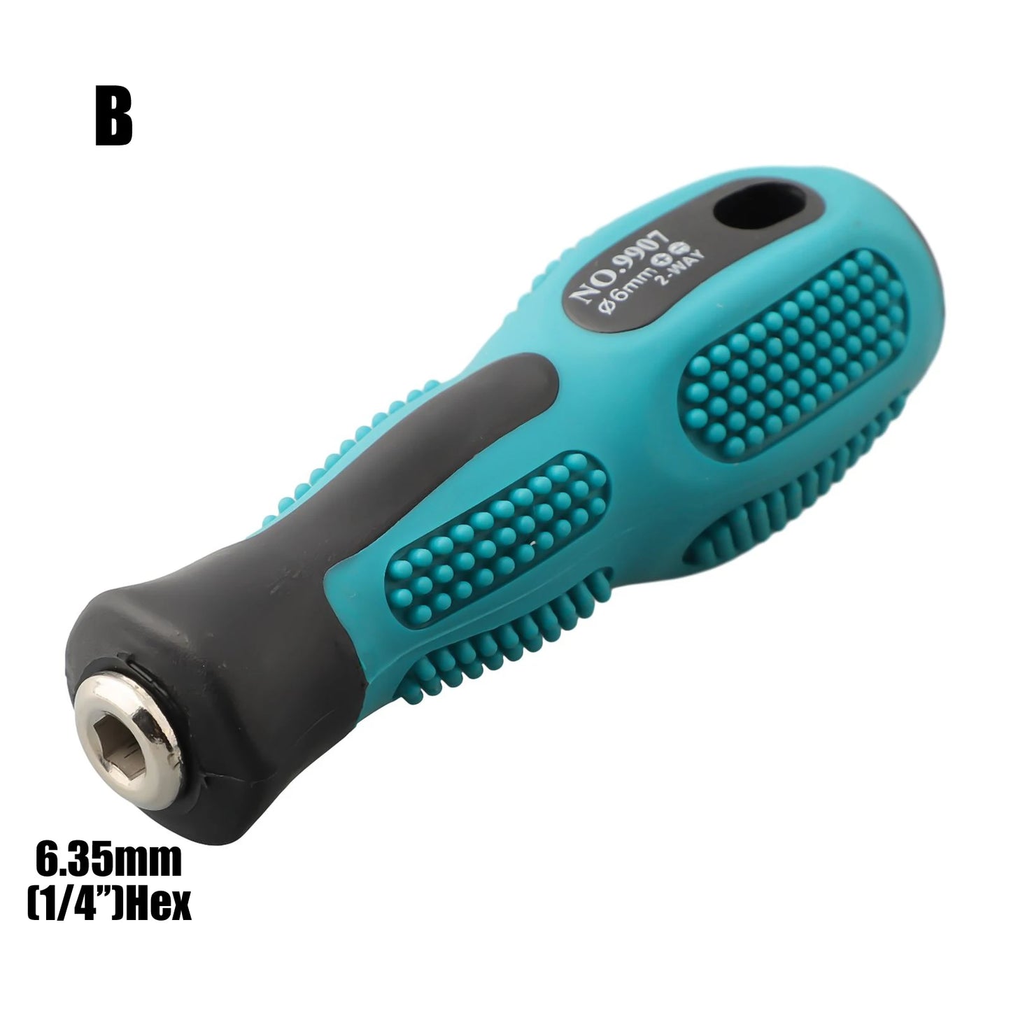 Multi-Purpose Screwdriver Bit Handle with 4mm, 5mm & 6.35mm Hex Adapter