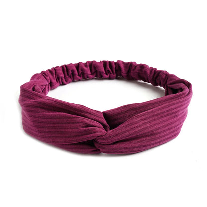 Women Cross Top Knot Headband – Elastic Soft Solid Color Hair Bands, Twisted Knotted Headwrap, Hair Accessories for Girls