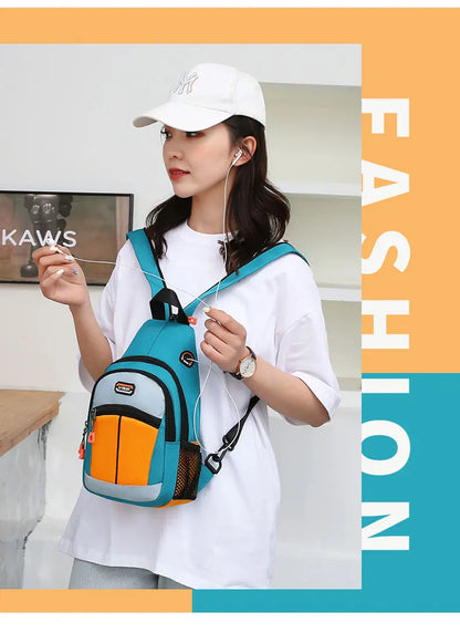Unisex Chest Bag – Multifunctional Crossbody Backpack for One or Two Shoulder Wear