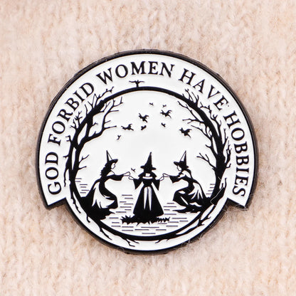 Funny Witch Enamel Pin — Halloween Lapel Brooch for Backpacks, Cosplay & Party Gifts