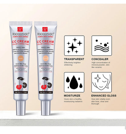CC Cream Concealer – Full Coverage Liquid Foundation, Waterproof & Long-Lasting Korean Makeup