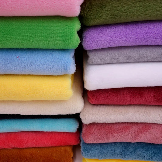 160CM/63" Wide Minky Plush Fabric – Super Soft Flannel Fabric for DIY Dolls, Toys, and Crafts, Sold by the Meter