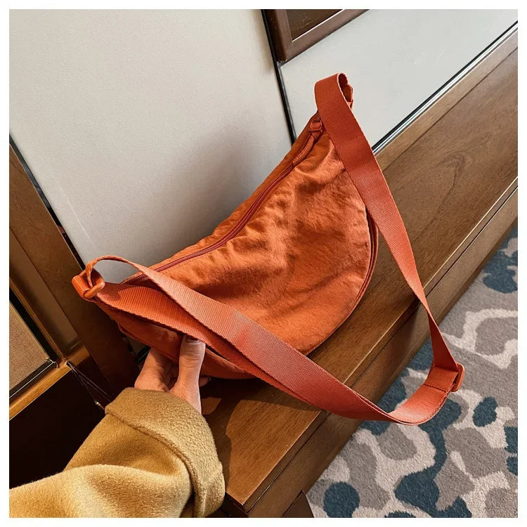 Casual Nylon Hobo Crossbody Bag for Women – Shoulder, Half Moon, Tote Travel Shopper & Purses